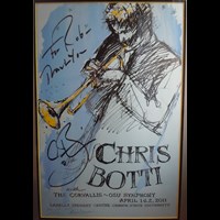 Print by Earl Newman, autographed by Chris Botti as gift to Rob